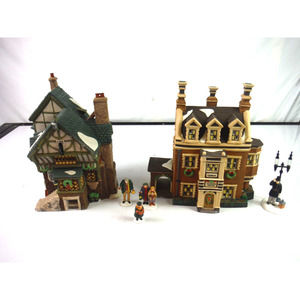 Dept 56 Items The Pied Bull Inn Dursley Manor And Accessories Good Condition